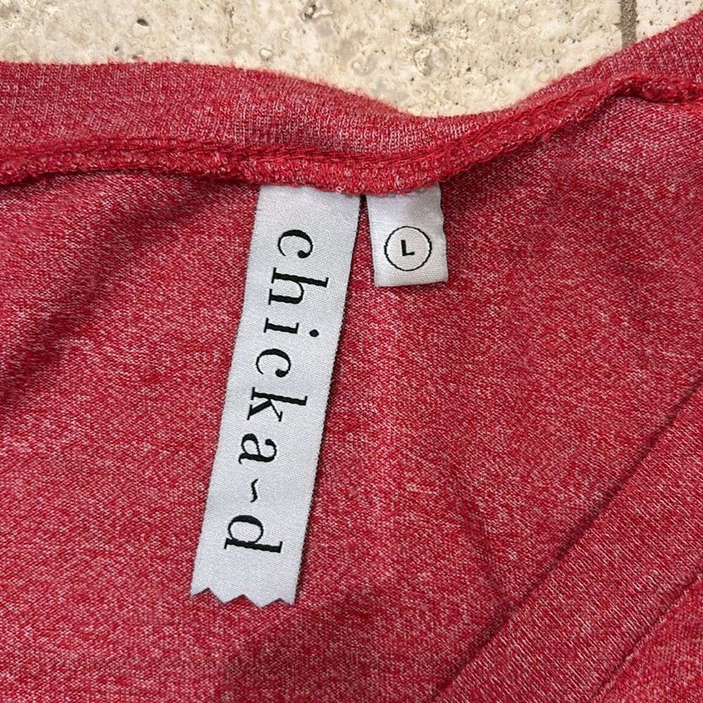 Arkansas Razorbacks V- neck long sleeve in Crimson - Picture 3 of 7
